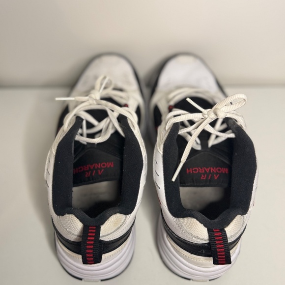 Nike Air Monarch IV White Black Red Sneakers Size M9W/W10.5W - Picture 5 of 11